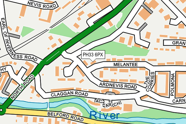 PH33 6PX map - OS OpenMap – Local (Ordnance Survey)