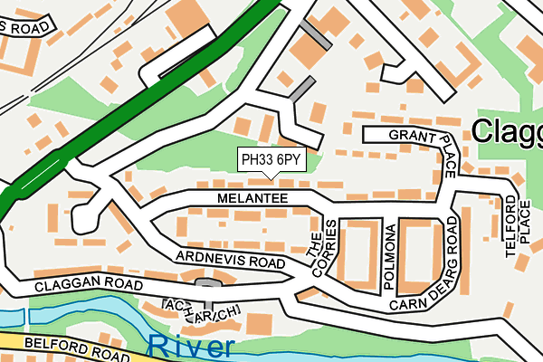 PH33 6PY map - OS OpenMap – Local (Ordnance Survey)