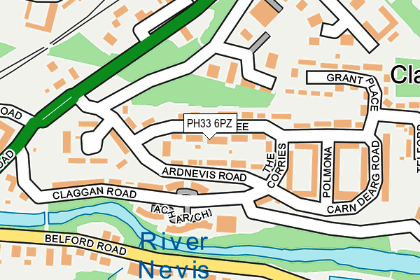 PH33 6PZ map - OS OpenMap – Local (Ordnance Survey)