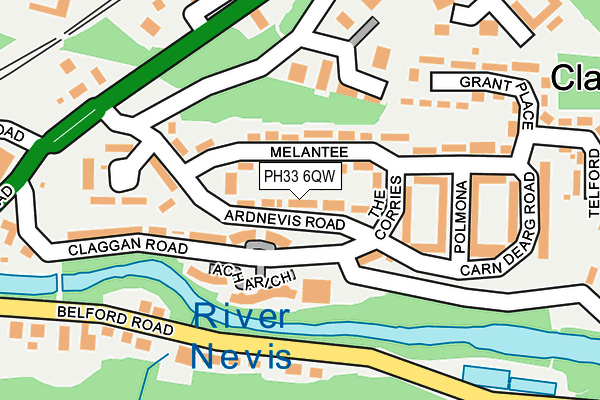 PH33 6QW map - OS OpenMap – Local (Ordnance Survey)