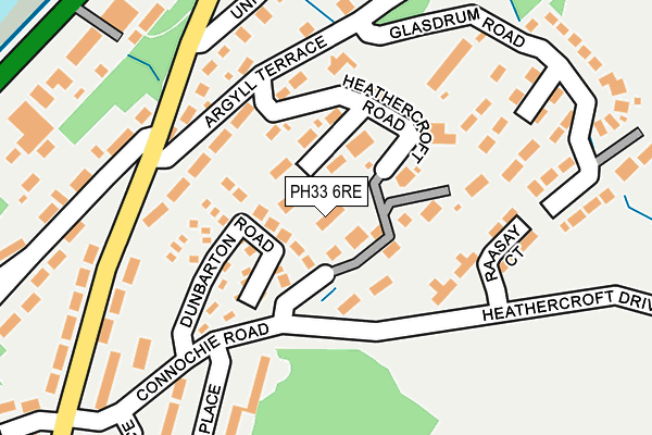 PH33 6RE map - OS OpenMap – Local (Ordnance Survey)
