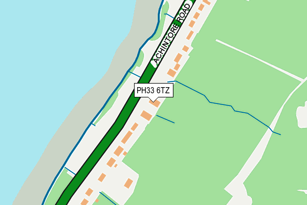 PH33 6TZ map - OS OpenMap – Local (Ordnance Survey)