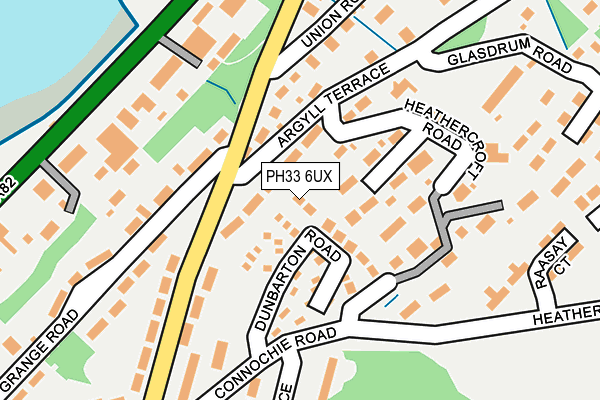 PH33 6UX map - OS OpenMap – Local (Ordnance Survey)