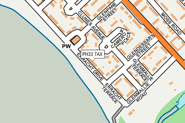 PH33 7AX map - OS OpenMap – Local (Ordnance Survey)