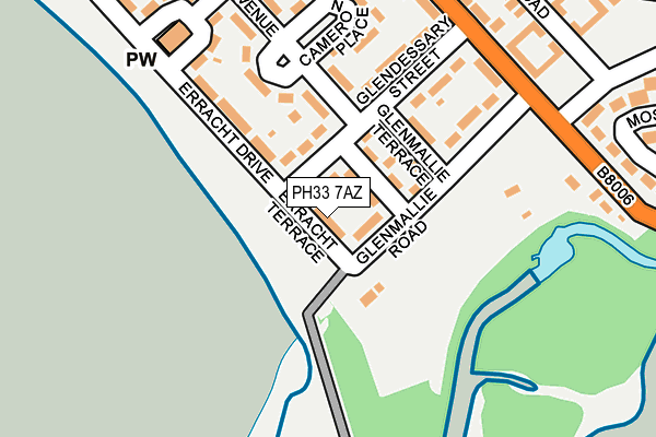 PH33 7AZ map - OS OpenMap – Local (Ordnance Survey)