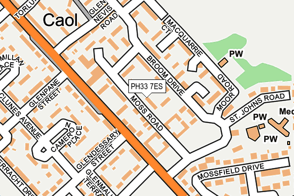 PH33 7ES map - OS OpenMap – Local (Ordnance Survey)