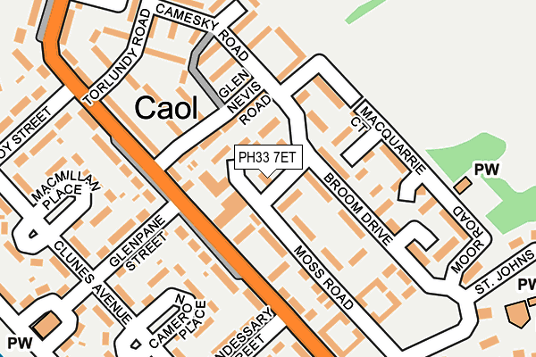 PH33 7ET map - OS OpenMap – Local (Ordnance Survey)
