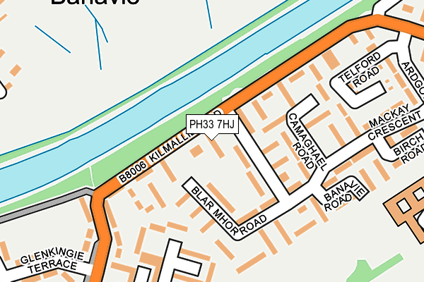 PH33 7HJ map - OS OpenMap – Local (Ordnance Survey)