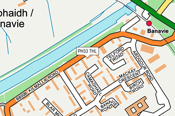 PH33 7HL map - OS OpenMap – Local (Ordnance Survey)