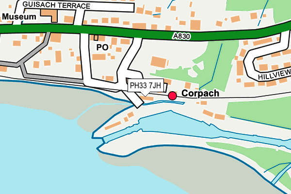 PH33 7JH map - OS OpenMap – Local (Ordnance Survey)