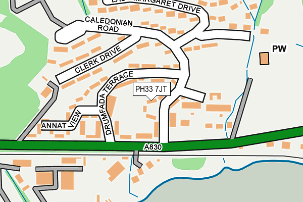 PH33 7JT map - OS OpenMap – Local (Ordnance Survey)