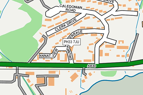 PH33 7JU map - OS OpenMap – Local (Ordnance Survey)