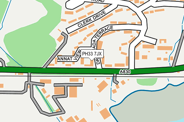 PH33 7JX map - OS OpenMap – Local (Ordnance Survey)