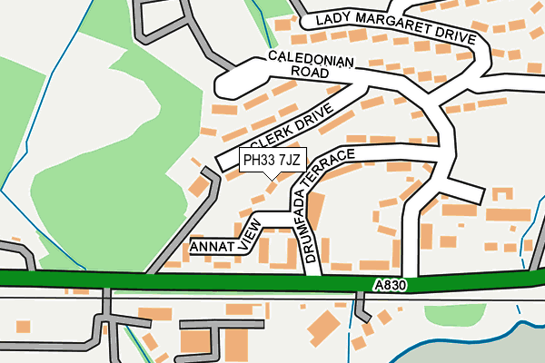 PH33 7JZ map - OS OpenMap – Local (Ordnance Survey)