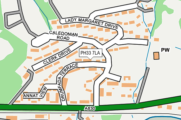 PH33 7LA map - OS OpenMap – Local (Ordnance Survey)