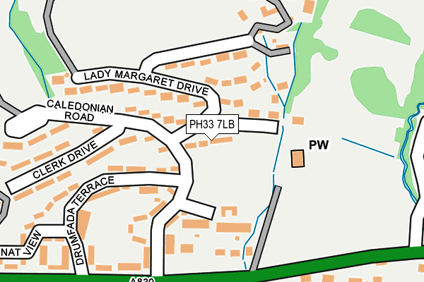 PH33 7LB map - OS OpenMap – Local (Ordnance Survey)