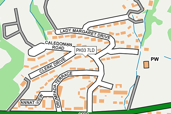 PH33 7LD map - OS OpenMap – Local (Ordnance Survey)