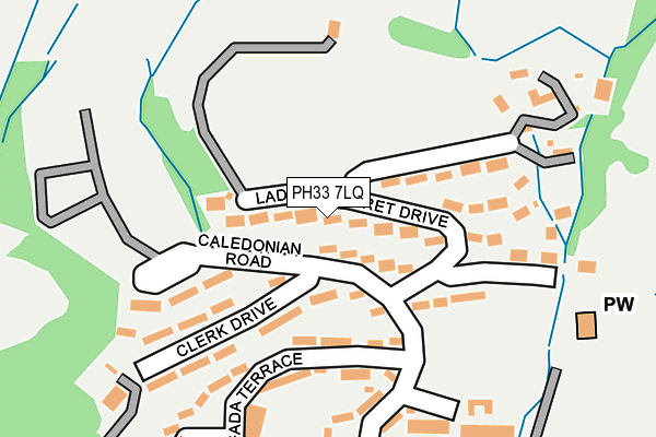 PH33 7LQ map - OS OpenMap – Local (Ordnance Survey)