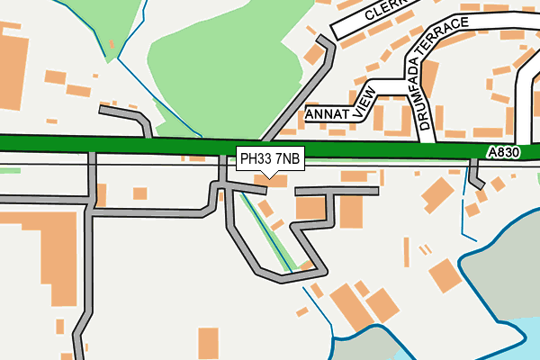 PH33 7NB map - OS OpenMap – Local (Ordnance Survey)