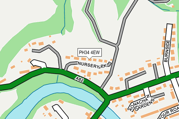 PH34 4EW map - OS OpenMap – Local (Ordnance Survey)