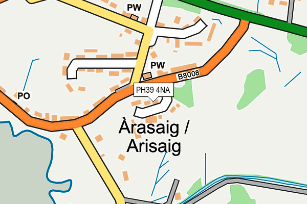 PH39 4NA map - OS OpenMap – Local (Ordnance Survey)