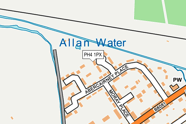 PH4 1PX map - OS OpenMap – Local (Ordnance Survey)