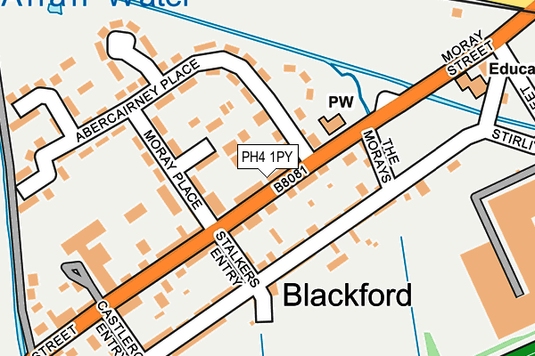 PH4 1PY map - OS OpenMap – Local (Ordnance Survey)