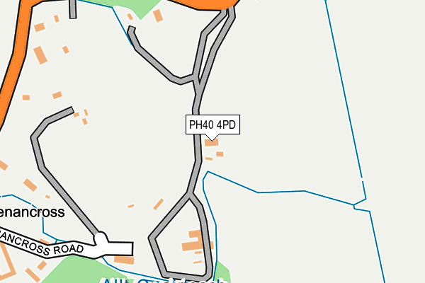 PH40 4PD map - OS OpenMap – Local (Ordnance Survey)