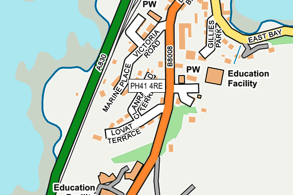 PH41 4RE map - OS OpenMap – Local (Ordnance Survey)