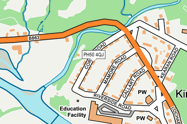 PH50 4QJ map - OS OpenMap – Local (Ordnance Survey)