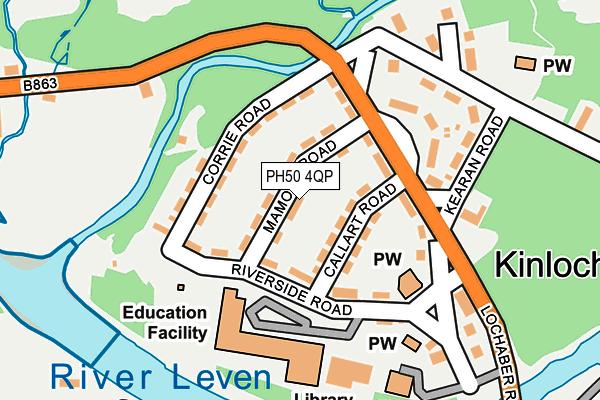PH50 4QP map - OS OpenMap – Local (Ordnance Survey)