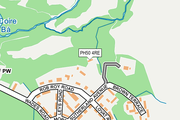 PH50 4RE map - OS OpenMap – Local (Ordnance Survey)