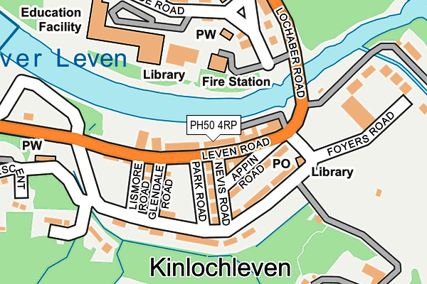 PH50 4RP map - OS OpenMap – Local (Ordnance Survey)