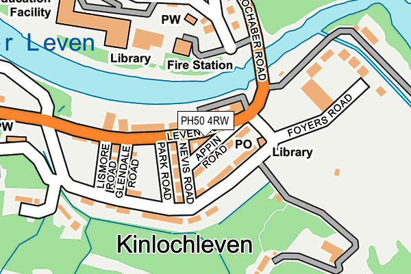 PH50 4RW map - OS OpenMap – Local (Ordnance Survey)