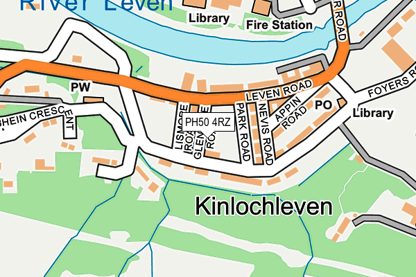 PH50 4RZ map - OS OpenMap – Local (Ordnance Survey)