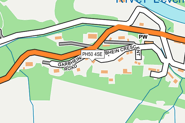 PH50 4SE map - OS OpenMap – Local (Ordnance Survey)