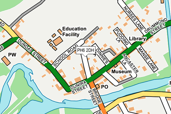 PH6 2DH map - OS OpenMap – Local (Ordnance Survey)