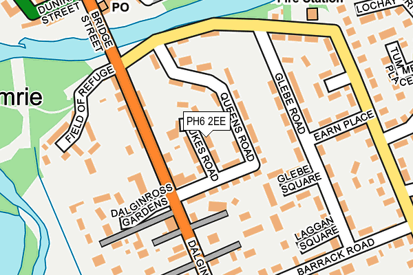 PH6 2EE map - OS OpenMap – Local (Ordnance Survey)