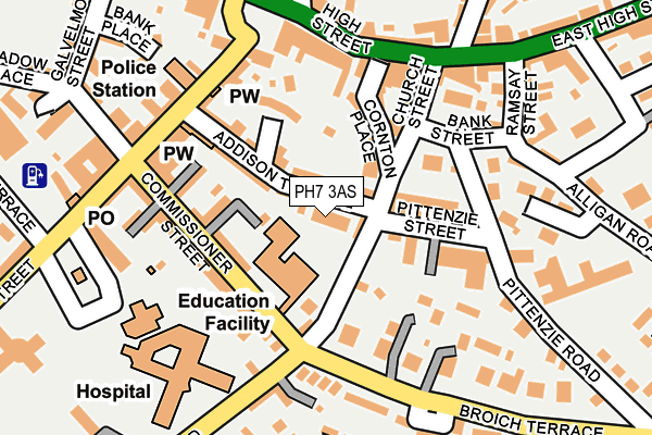 PH7 3AS map - OS OpenMap – Local (Ordnance Survey)