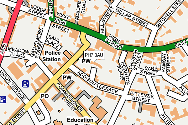 PH7 3AU map - OS OpenMap – Local (Ordnance Survey)