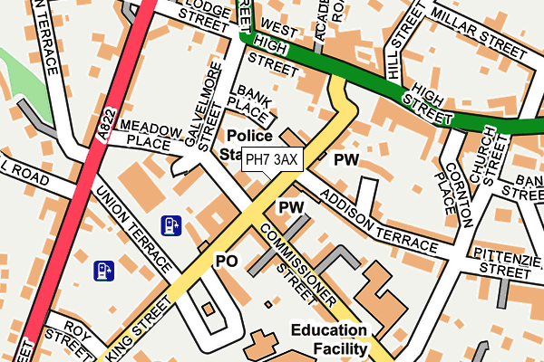 PH7 3AX map - OS OpenMap – Local (Ordnance Survey)