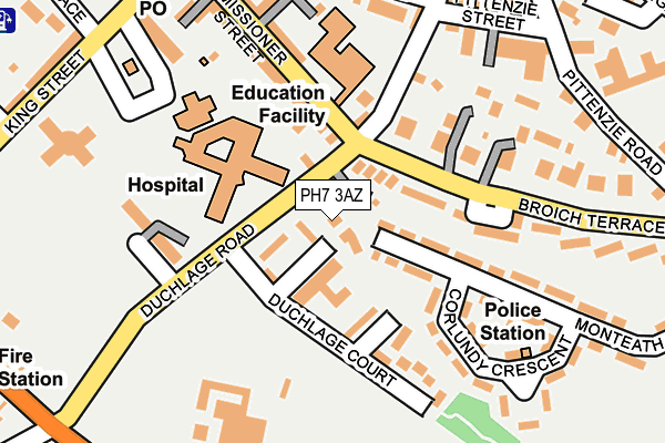 PH7 3AZ map - OS OpenMap – Local (Ordnance Survey)