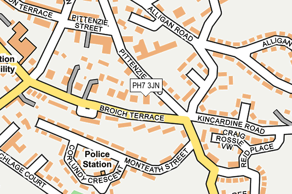 PH7 3JN map - OS OpenMap – Local (Ordnance Survey)