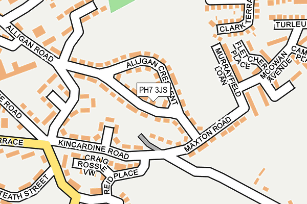 PH7 3JS map - OS OpenMap – Local (Ordnance Survey)