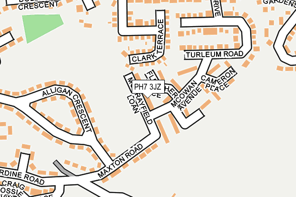 PH7 3JZ map - OS OpenMap – Local (Ordnance Survey)