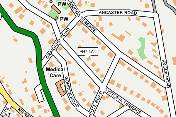 PH7 4AD map - OS OpenMap – Local (Ordnance Survey)