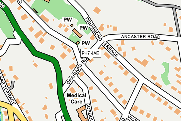 PH7 4AE map - OS OpenMap – Local (Ordnance Survey)