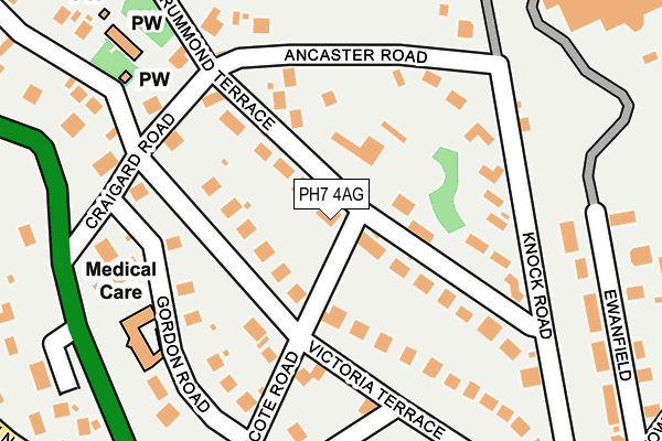 PH7 4AG map - OS OpenMap – Local (Ordnance Survey)