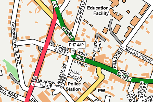 PH7 4AP map - OS OpenMap – Local (Ordnance Survey)