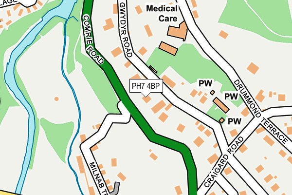 PH7 4BP map - OS OpenMap – Local (Ordnance Survey)